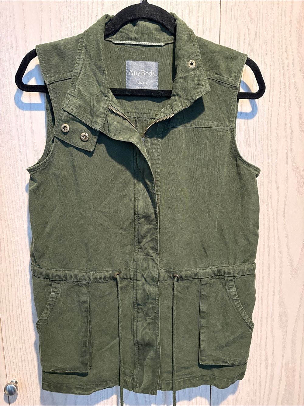 AnyBody Olive Green Utility Vest NWOT